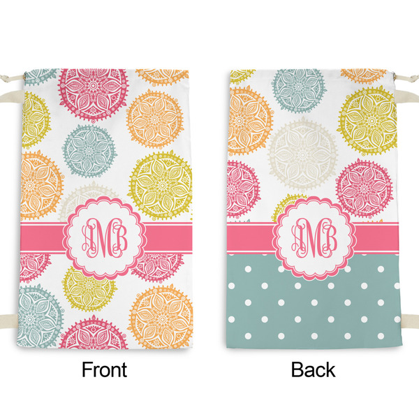 Doily Pattern Small Laundry Bag - Front & Back View