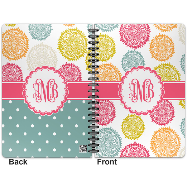 Doily Pattern Spiral Journal 7 x 10 - Apvl