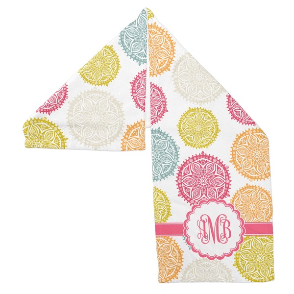 Doily Pattern Sports Towel Folded - Both Sides Showing