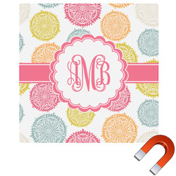 Doily Pattern Square Car Magnet - 6" (Personalized)
