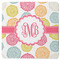 Doily Pattern Square Rubber Backed Coaster (Personalized)