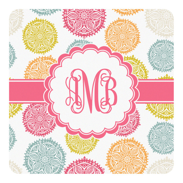 Custom Doily Pattern Square Decal - Small (Personalized)