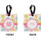 Doily Pattern Square Luggage Tag (Front + Back)