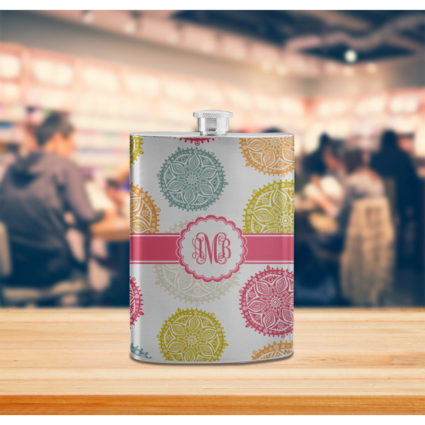 Doily Pattern Stainless Steel Flask - LIFESTYLE 2