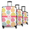Doily Pattern 3 Piece Luggage Set - 20" Carry On, 24" Medium Checked, 28" Large Checked (Personalized)