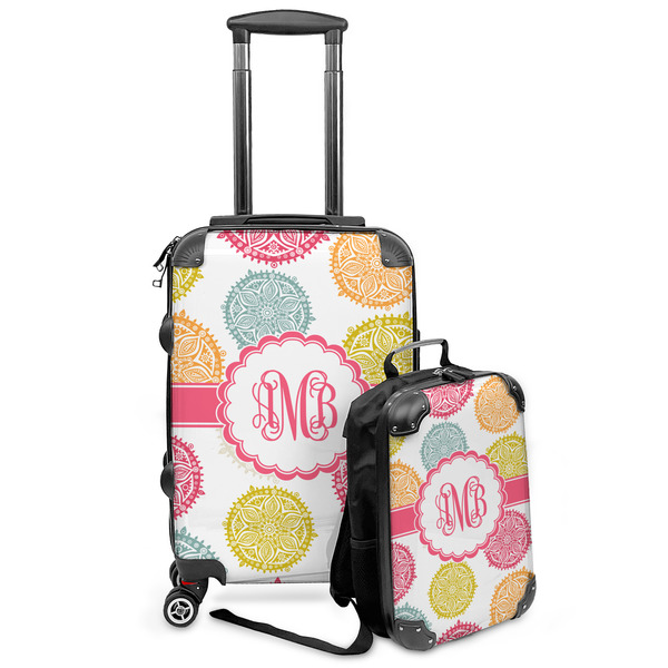 Custom Doily Pattern Kids 2-Piece Luggage Set - Suitcase & Backpack (Personalized)