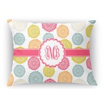 Doily Pattern Rectangular Throw Pillow Case (Personalized)