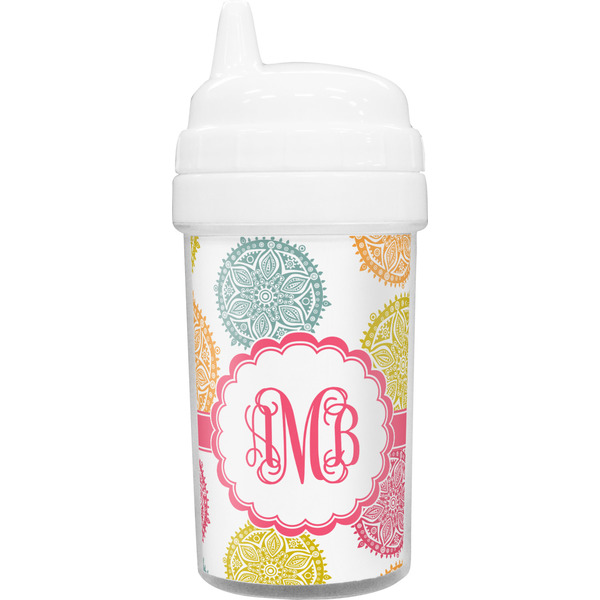 Custom Doily Pattern Toddler Sippy Cup (Personalized)