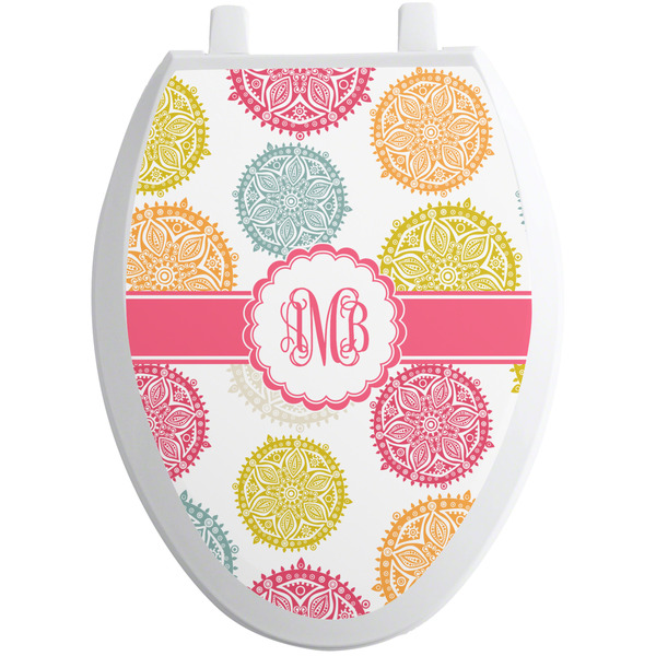 Doily Pattern Toilet Seat Decal (Personalized)