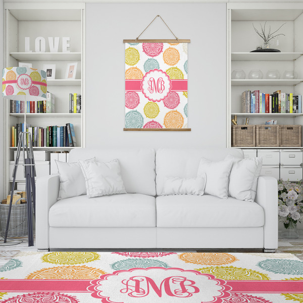 Doily Pattern Wall Hanging Tapestry - Portrait - IN CONTEXT