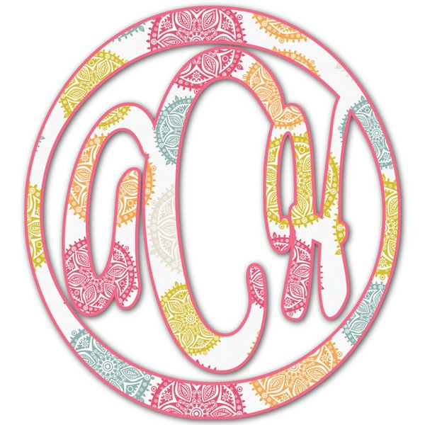 Custom Doily Pattern Monogram Decal - Small (Personalized)