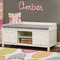 Doily Pattern Wall Name Decal Above Storage bench