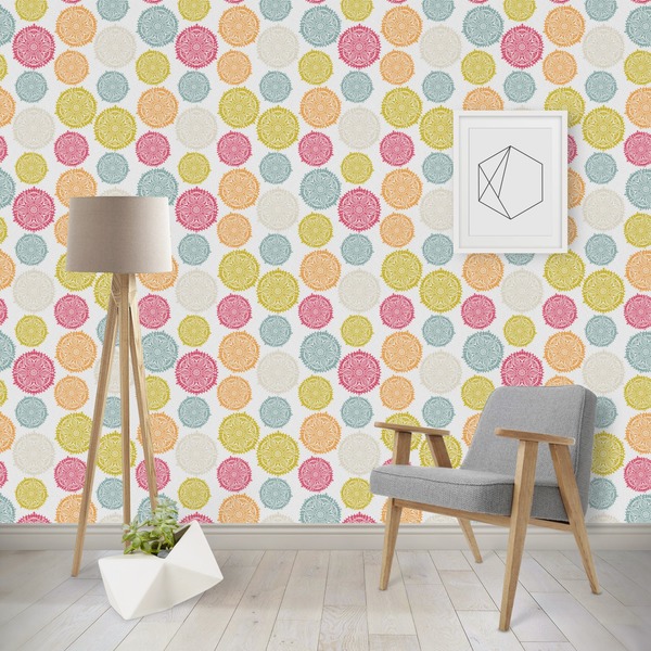Custom Doily Pattern Wallpaper & Surface Covering (Peel & Stick - Repositionable)