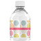 Doily Pattern Water Bottle Label - Back View