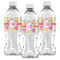 Doily Pattern Water Bottle Labels - Front View