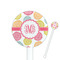 Doily Pattern 5.5" Round Plastic Stir Sticks - White - Double Sided (Personalized)