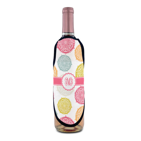 Doily Pattern Wine Bottle Apron - IN CONTEXT