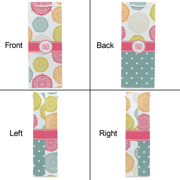 Doily Pattern Wine Gift Bag - Matte - Approval