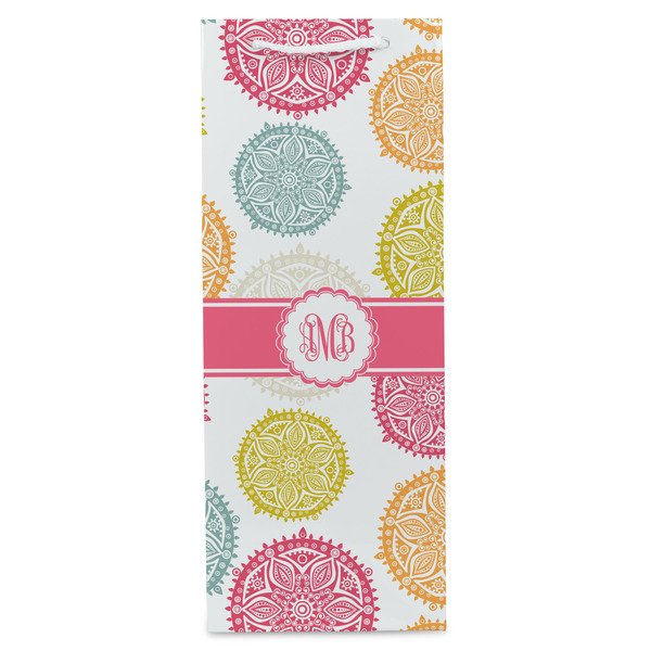 Doily Pattern Wine Gift Bag - Matte - Front