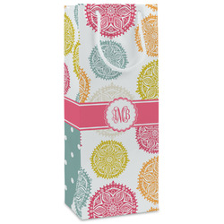 Doily Pattern Wine Gift Bags - Matte (Personalized)