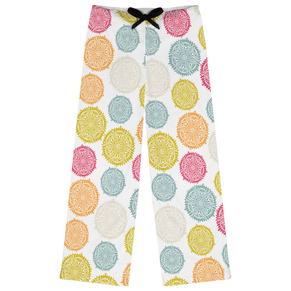 Custom Doily Pattern Womens Pajama Pants - L