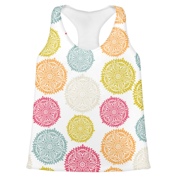 Custom Doily Pattern Womens Racerback Tank Top - 2X Large