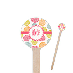 Doily Pattern 6" Round Wooden Stir Sticks - Double Sided (Personalized)