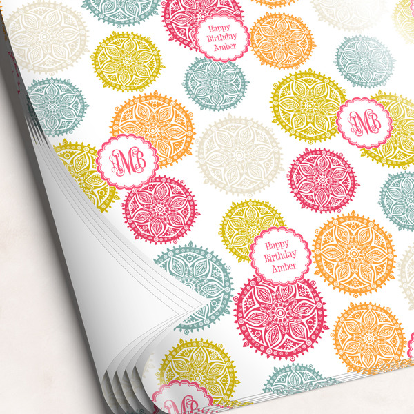 Custom Doily Pattern Wrapping Paper Sheets (Personalized)