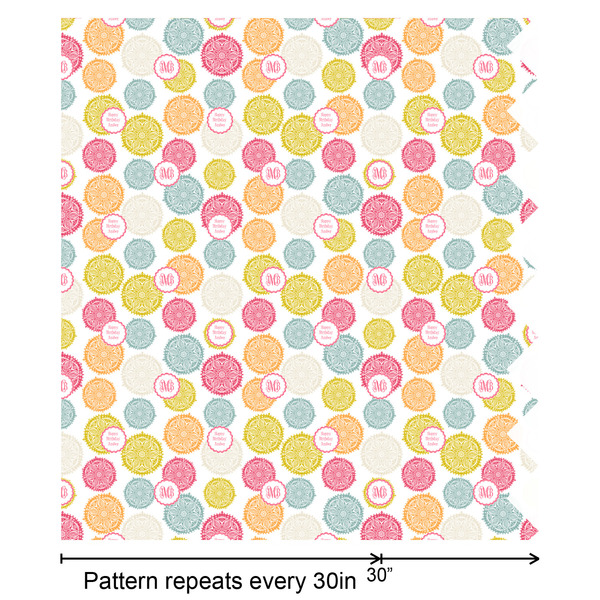 Doily Pattern Wrapping Paper Roll - Satin - Partial Roll