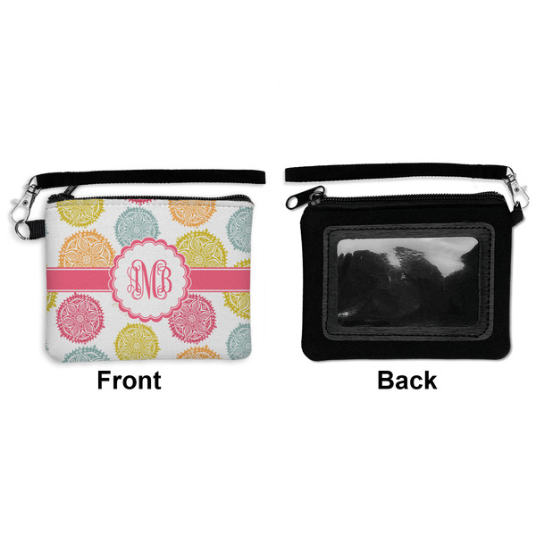 Doily Pattern Wristlet ID Cases - Front & Back