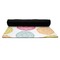 Doily Pattern Yoga Mat Rolled up Black Rubber Backing