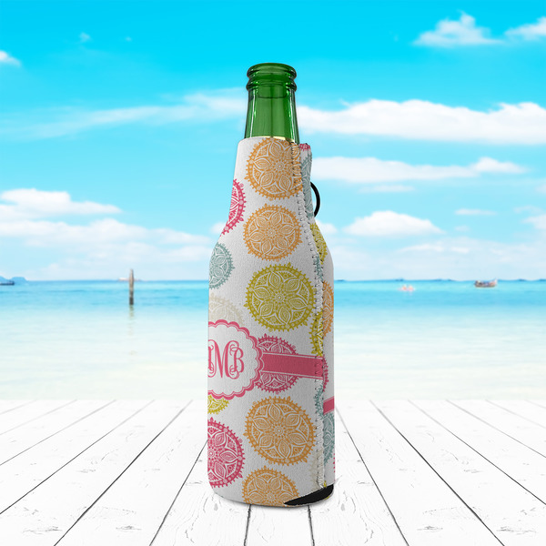 Doily Pattern Zipper Bottle Cooler - LIFESTYLE