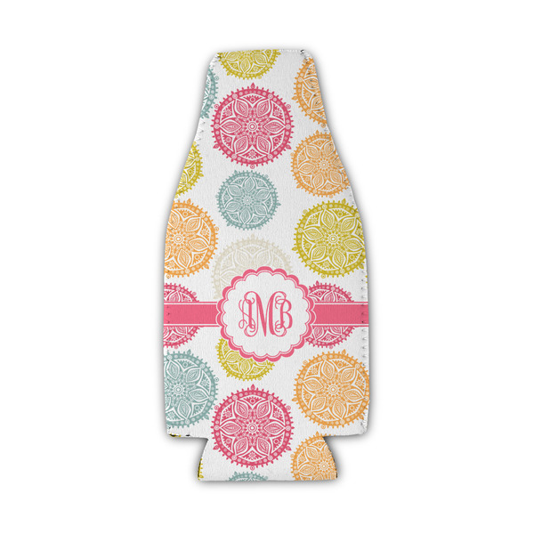 Doily Pattern Zipper Bottle Cooler - Set of 4 - FRONT