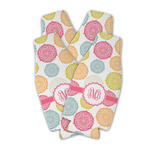 Doily Pattern Zipper Bottle Cooler - Set of 4 (Personalized)