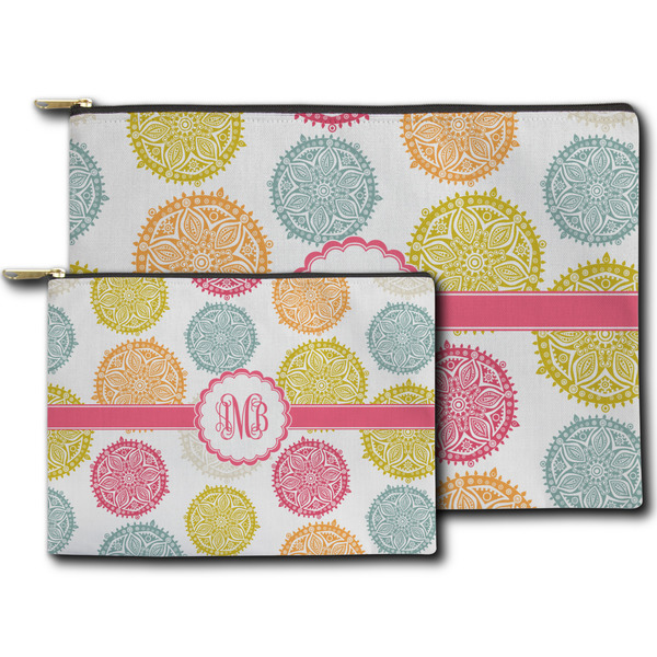 Doily Pattern Zippered Pouches - Size Comparison