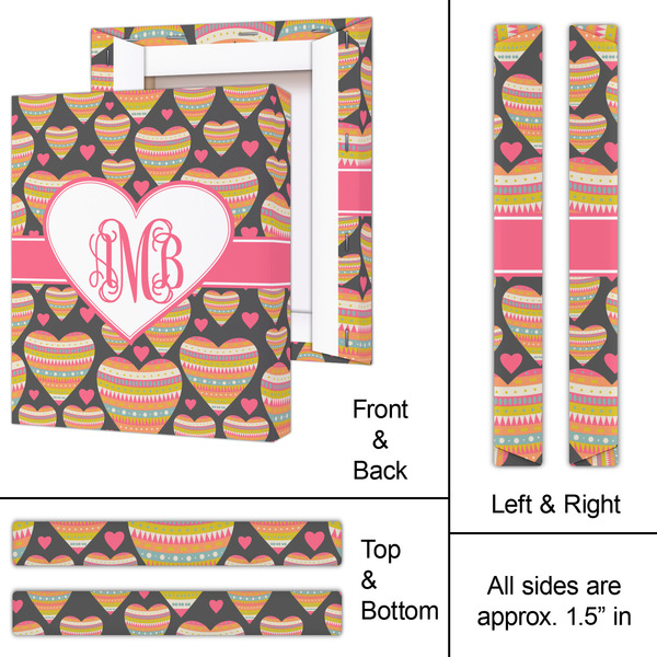 Hearts 11x14 - Canvas Print - Approval