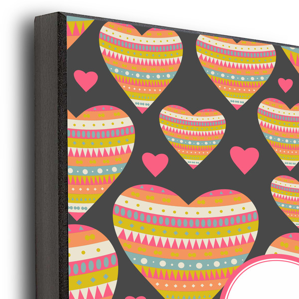 Hearts 11x14 Wood Print - Closeup