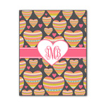 Hearts Wood Print - 11x14 (Personalized)