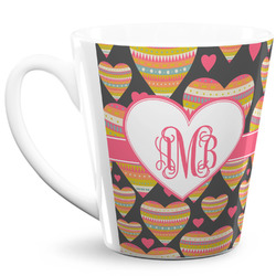 Hearts 12 Oz Latte Mug (Personalized)