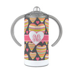 Hearts 12 oz Stainless Steel Sippy Cup (Personalized)