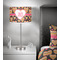 Hearts 13 inch drum lamp shade - in room
