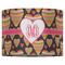 Hearts 16" Drum Lampshade - FRONT (Fabric)