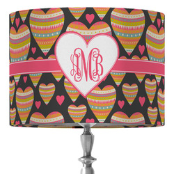 Hearts 16" Drum Lamp Shade - Fabric (Personalized)
