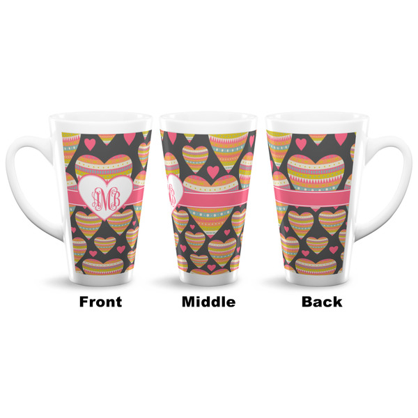 Hearts 16 Oz Latte Mug - Approval