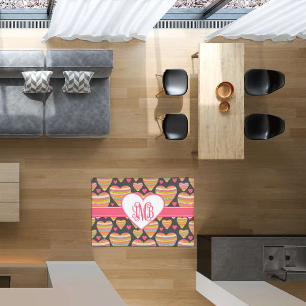 Hearts 2'x3' Indoor Area Rugs - IN CONTEXT