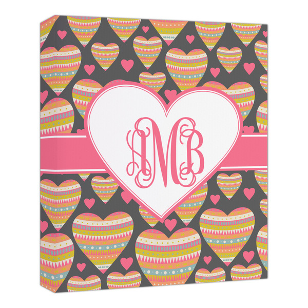Custom Hearts Canvas Print - 20x24 (Personalized)