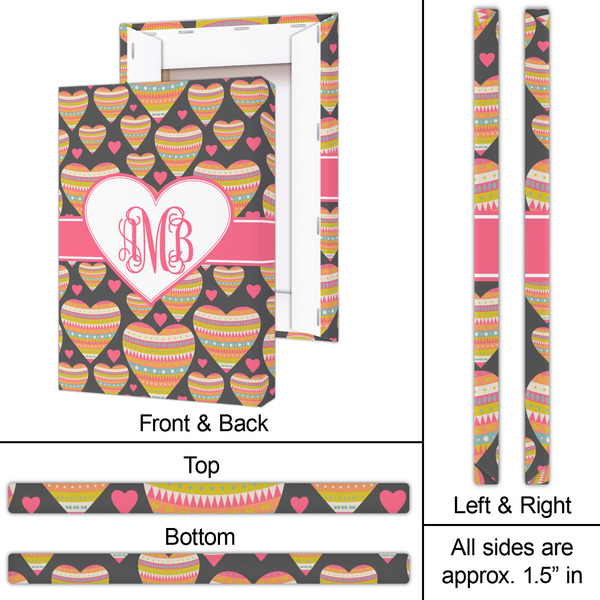 Hearts 20x30 - Canvas Print - Approval