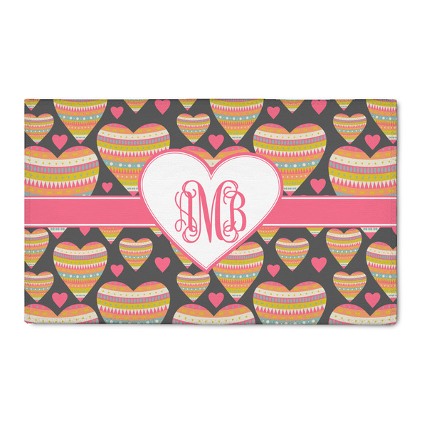 Custom Hearts 3' x 5' Indoor Area Rug (Personalized)