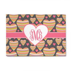 Hearts 4' x 6' Indoor Area Rug (Personalized)