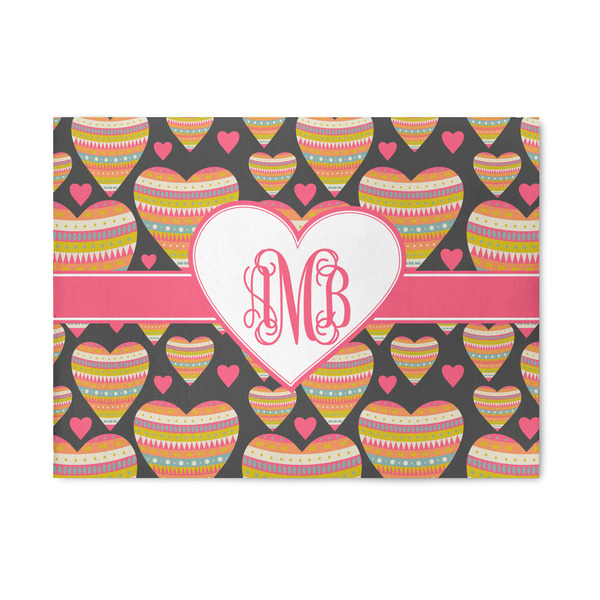 Custom Hearts 5' x 7' Patio Rug (Personalized)